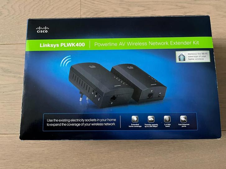 Linksys PLWK400, Computers en Software, Netwerk switches, Zo goed als nieuw