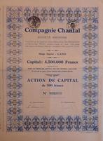 Compagnie Chantal - Gand - action de capital - 1928, Ophalen of Verzenden, 1920 tot 1950, Aandeel