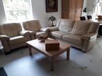 Leder Salon. kleur: Ecru, Moet weg wegens verhuis !!!, Huis en Inrichting, Ophalen