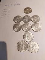 10 zilveren 2.5 gulden stukken nl  15 gr bieden, 2½ florins, Argent, Enlèvement, Monnaie en vrac