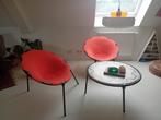 Vintage kampeerset uit de jaren ’70 – 3 stoelen + tafel, Caravans en Kamperen, Ophalen, Gebruikt, Campingstoel