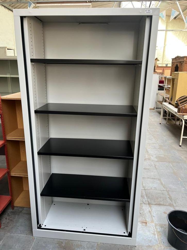 Metalen kast, Huis en Inrichting, Kasten | Roldeurkasten en Archiefkasten, Zo goed als nieuw, 150 tot 200 cm, 50 tot 100 cm, 25 tot 50 cm
