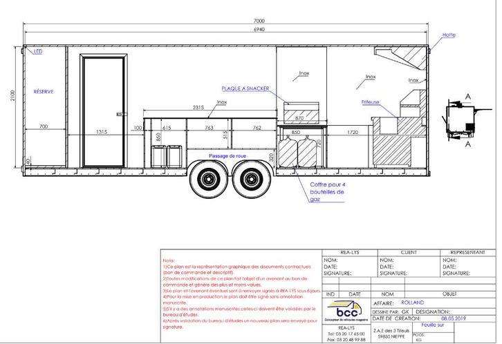 Remorque friterie - clé en main, Articles professionnels, Exploitations & Reprises