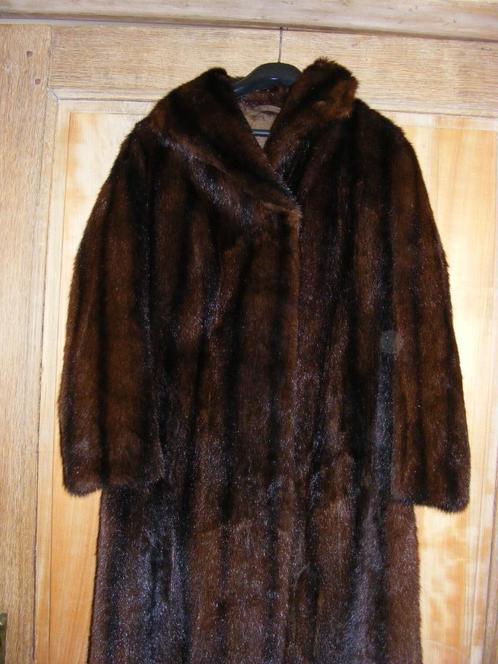 Moderne lange "vison" bontjas + korte bontjas, Kleding | Dames, Jassen | Winter, Zo goed als nieuw, Maat 38/40 (M), Bruin, Ophalen