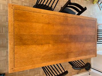 Table bois « style monastère » 180x90 + 2 allonges
