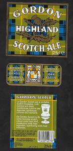 Oude bieretiketten GORDON SCOTCH ALE, Verzamelen, Biermerken, Ophalen of Verzenden