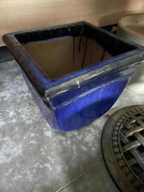 Hele mooie keramieken plantenbak 45x45, Tuin en Terras, Bloembakken en Plantenbakken, Zo goed als nieuw, Overige materialen, Binnen