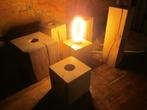 Upcycling -Houten bloklampen, zes verschillende stuks