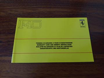 Ferrari F40 Servicehandleiding, Nieuw beschikbaar voor biedingen