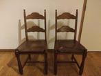 Lot de deux chaises en bois foncé, Ophalen, Ancien, Gebruikt, Twee