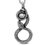 PROMO -68% - Stalen biker hanger in de vorm v/e slang met CZ, Ophalen of Verzenden, Nieuw