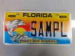 USA - Florida Dolphin / Dolfijn nummerplaat, Verzamelen, Overige Verzamelen, Usa nummerplaat automobilia, Ophalen of Verzenden