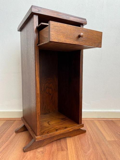 Vintage telefoonkastje met lade en plateau, Huis en Inrichting, Woonaccessoires | Overige, Zo goed als nieuw, Verzenden