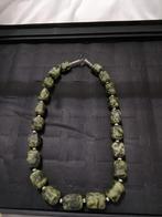 Natuurlijke Seraphiniet kralen ketting, Handtassen en Accessoires, Kettingen, Ophalen of Verzenden, Nieuw, Geel, Met edelsteen