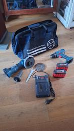 Bosch Prof, Meule, tournevis, batteries, chargeur, sac-dt, Bricolage & Construction, Enlèvement ou Envoi, Comme neuf, Moins de 400 watts