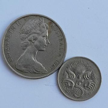 Australië 20 en 5 cents jaren 60     (833) beschikbaar voor biedingen