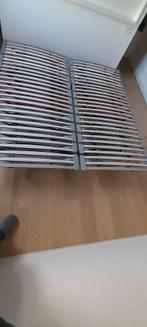 Bed swissflex x 2 in goede staat, Ophalen, Eenpersoons, 210 cm, Metaal