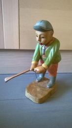 golf speler in hout gemaakt onbeschadigd ongeveer 31 cm hoog, Ophalen of Verzenden, Gebruikt, Overige typen