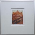 ONLEESBAAR / HISTORISCH GEBOUW / KLEURETS / 31x31cm / KADER, Ophalen of Verzenden