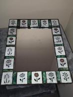 Grote vintage spiegel - keramiek/smeedijzer, Antiquités & Art, Antiquités | Céramique & Poterie, Enlèvement ou Envoi