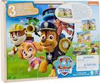 3 houten puzzels van Paw Patrol van elk 24 stukjes, Ophalen, 10 tot 50 stukjes, Zo goed als nieuw, Van hout