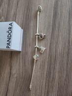 Bracelet Pandora 18cm + 3 charms, Ophalen, Zo goed als nieuw, Pandora