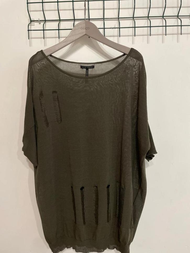 Sarah Pacini donkere kaki losse trui nieuw, Kleding | Dames, Truien en Vesten, Nieuw, Groen, Ophalen of Verzenden