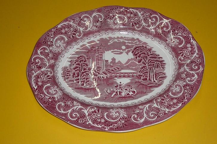 Ovale schotel , slakom en soepterrine  RIVER SCENE (doos 14), Huis en Inrichting, Keuken | Servies, Ophalen of Verzenden