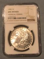 1900 Morgan Silver Dollar NGC, Postzegels en Munten, Munten | Amerika, Ophalen of Verzenden