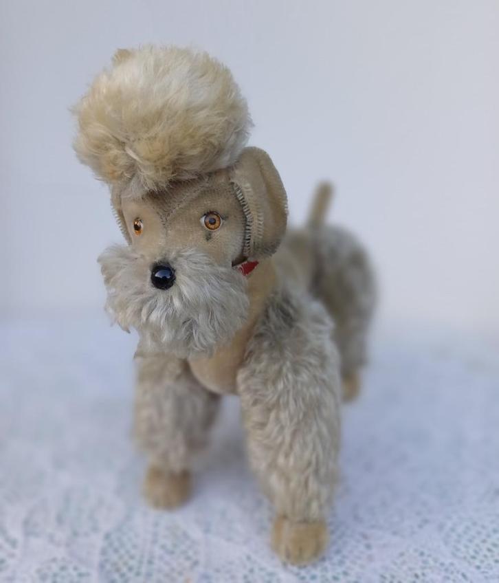 Mooie grote oude Steiff poedel - Grand ancien caniche Steiff, Antiek en Kunst, Antiek | Speelgoed, Ophalen of Verzenden