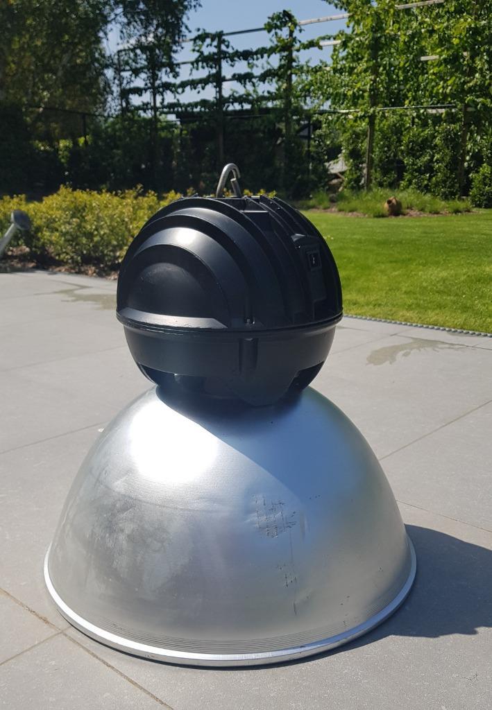 industriele fabriekslampen, Huis en Inrichting, Lampen | Hanglampen, Gebruikt, Glas, Metaal, Ophalen