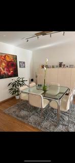 Prachtige design eettafel, Huis en Inrichting, Ophalen, Gebruikt, Vijf personen of meer, Glas