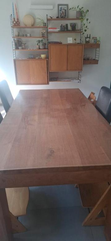 Tafel eetkamer hout TEAK, Enlèvement, Comme neuf