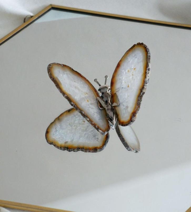 Vlinder van Agaat – Uniek & Persoonlijk, Verzamelen, Mineralen en Fossielen, Mineraal, Ophalen of Verzenden