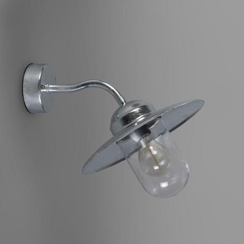 Applique extérieure, italien, ZINC et VERRE - 4 ex. dispos, Huis en Inrichting, Lampen | Wandlampen, Nieuw, Glas, Metaal, Ophalen of Verzenden