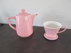 Melitta oude koffiepot met filter in keramiek rose vintage, Ophalen