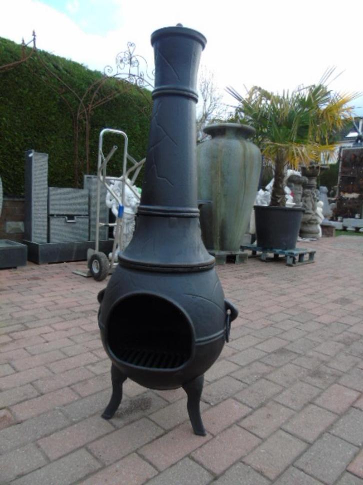 gietijzeren vuurpot, terrasverwarming, kachel, hoogte 1m 25, Tuin en Terras, Terrasverwarmers, Nieuw, Vloer, Waterbestendig, Ophalen