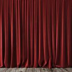 PAASPROMO NIEUWE BACKDROP / THEATERDOEK VLAMWEREND ROOD 3M B, Ophalen of Verzenden, Nieuw, Licht, Kleur