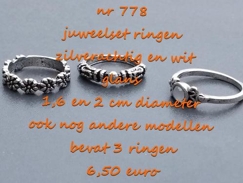 778. Juweelset : ringen , NIEUW , @LAATSTE STUK@   verzendin, Handtassen en Accessoires, Ringen, Nieuw, Dame of Heer, 17 tot 18