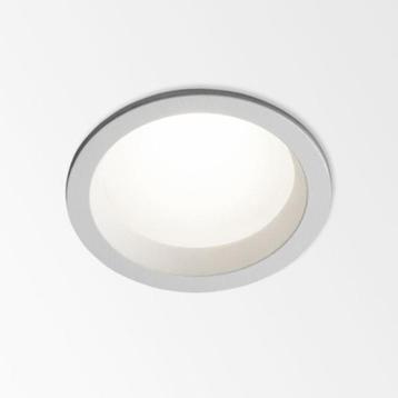 5 inbouwspots rond wit (Deltalight DIRO GT) + lamp + transfo