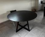 Table à manger ronde noir 6/8 personnes, Enlèvement, Comme neuf, Rond