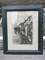 Gravure "Gandria" Alfredo Veronesi, Ophalen, Natuur, Zo goed als nieuw, 1940 tot 1960