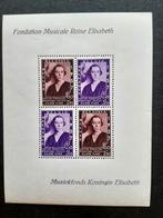 1937 : Bloc 7** Reine Elisabeth, Gomme originale, Neuf, Sans timbre, Envoi