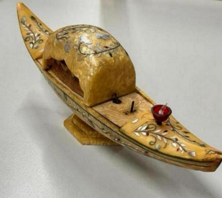 1930 Sieraden Doos Venetiaanse Italie Gondola Gondel antiek, Antiek en Kunst, Curiosa en Brocante, Ophalen of Verzenden