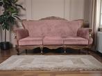 vintage roze barok fauteuil / driezit / canapé / bank, Ophalen of Verzenden