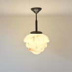 Lampe suspendue art déco avec abat-jour en verre marbré, Enlèvement ou Envoi, Art deco, Verre, Comme neuf