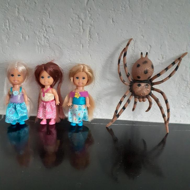 Poppetjes met spin, Kinderen en Baby's, Speelgoed | Poppen, Zo goed als nieuw, Ophalen of Verzenden