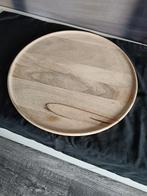 rond houten dienblad, Enlèvement, Comme neuf, Rond, Bois