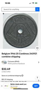 Belgische munt 1946, Ophalen, Overig, Losse munt