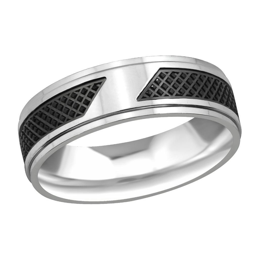 Bague pour homme en acier inoxydable bicolore Bagues 2ememain